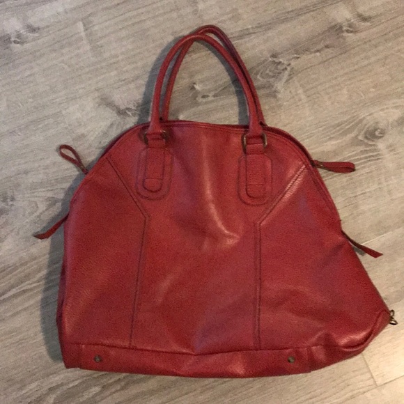Big Buddha All Leather Dark Red XL Tote Bag - Picture 2 of 4